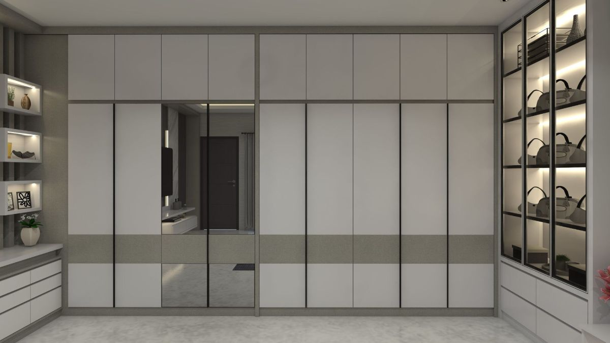 Custom aluminum cupboard work and modular kitchen cabinet storage fabrication
